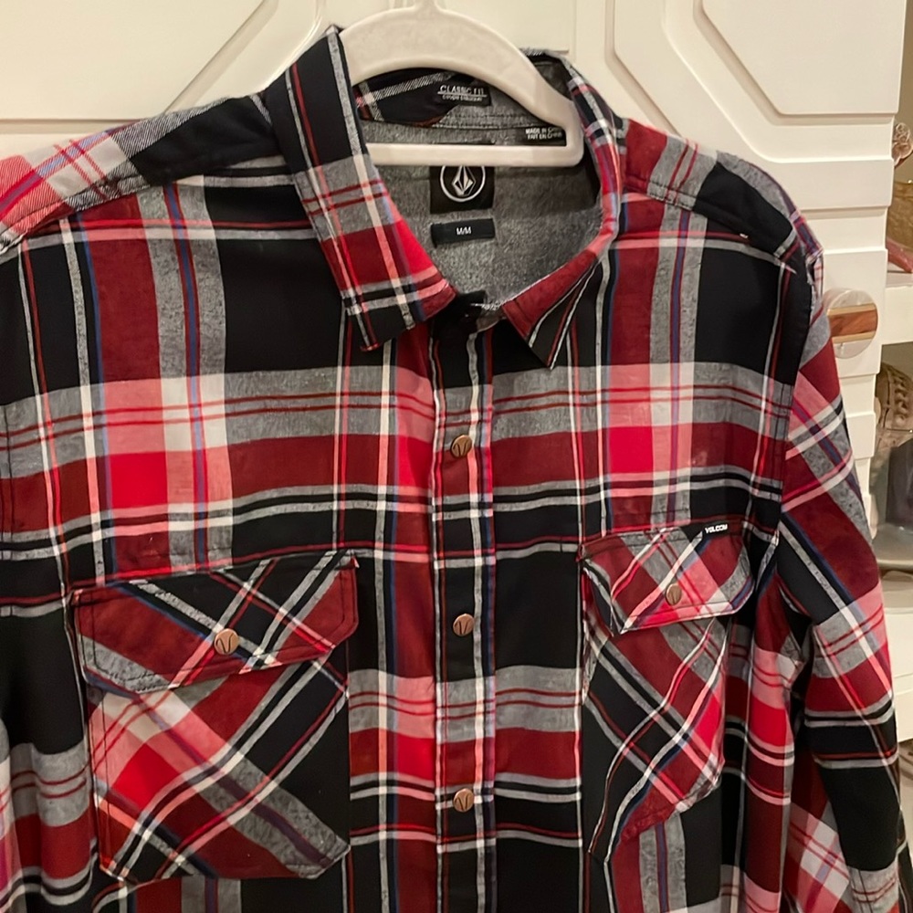Volcom Classic Fit Flannel Button Down Shirt - image 2